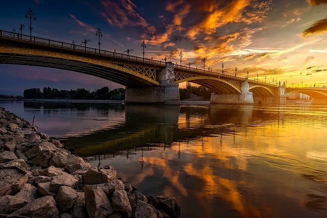 Danube au coucher du soleil